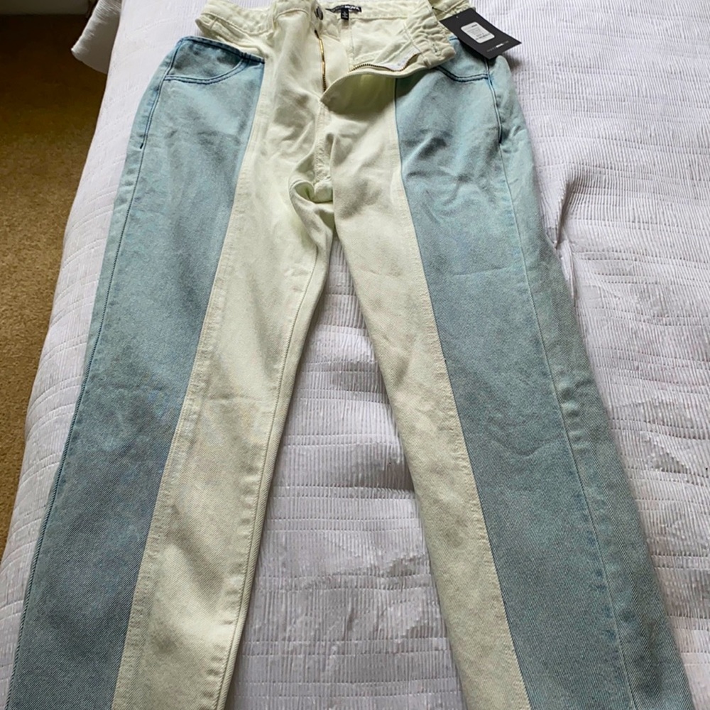 Denim jeans with a twist
